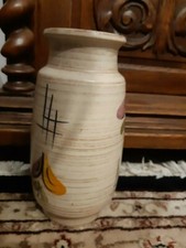 Keramik Scheurich Höhe 25 cm Vase oben am Rand kleiner Chip Blumenvase Blumen 