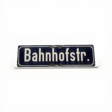 Alt Strassenschild Bahnhofstr