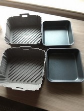 Heißluftfritteuse Frittierkorb Auflaufform Backformen Airfryer 4 Stück - NEU