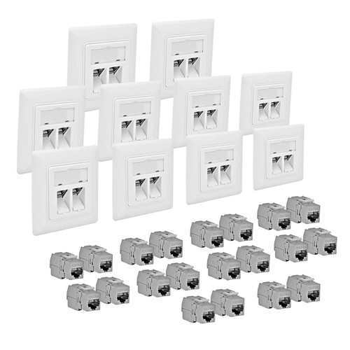 10x cat6a netzwerkdose - 10x,