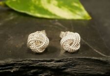 925 Sterling Silber Ohrringe Stecker Gordischer Knoten Seil Ball SIX Monkeyfist