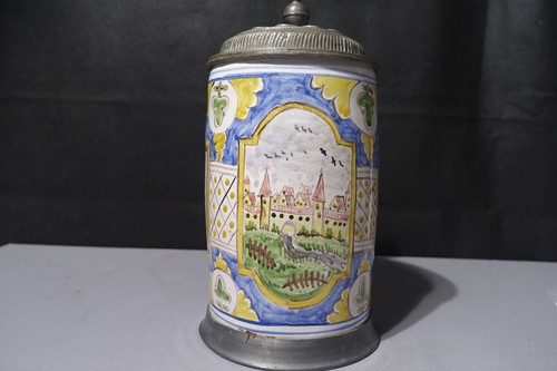 Grosser fayence walzenkrug - grosser,
