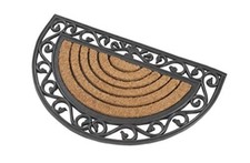 Fußmatte Kokos Gummi halbrund