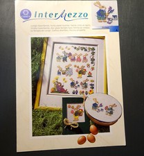 INTERMEZZO  Ostern Hasenfamilie Motive Kreuzstich Vorlagen #9803  1998