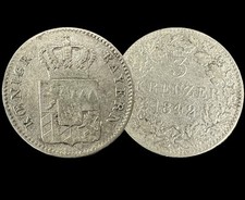 Silber Münze 1842 3 Kreuzer