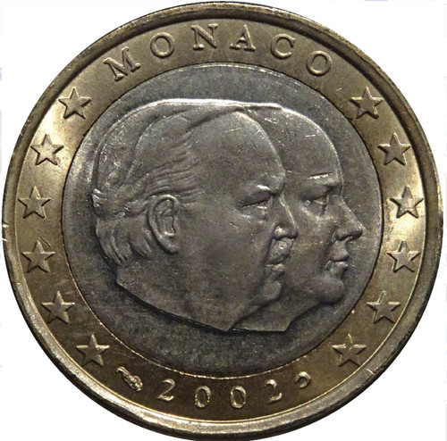 Monaco münze euro - monaco, 2002