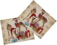 Platzdeckchen Set 2x Platzset Weihnachten Gobelin Tischset Tiere Made in Germany