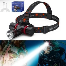 Verstellbarer Winkel Unterwasser Tauch Stirnlampe mit 4 Beleuchtungsmodi IPX8