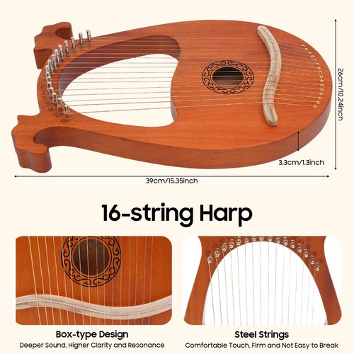 Lyre harp mahagoni - mahagoni, korpus