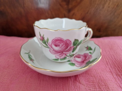 Meissen porzellan rote rose - meissen,