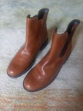 NEU Gabor Chelsea Boots Leder Stiefeletten Woll-Filzfutter Braun Budapester 39,5