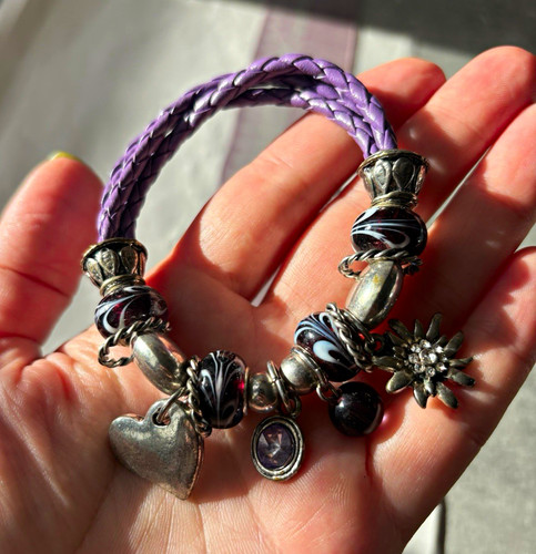 Geflochtenes charm armband - geflochtenes, charm-armband