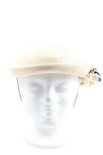 CHARLES MULLER Melonenhut Damen Hut Gr. DE 54 wollweiß Casual-Look