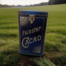 Antik Blechdose Alt 1900 Cacao Jugendstil Kakao Reklame Schnalle Tante Emma