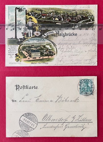 Bergbau litho halsbrücke - bergbau,