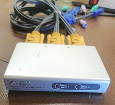 Aten KVM Switch CS-72 E, inkl. Kabel. Tastatur, Maus, Monitor Umschalter
