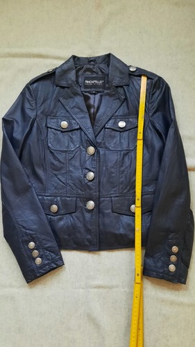 Damen lederjacke dunkelblau - lederjacke,