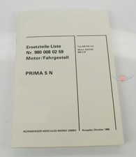 Hercules Prima 5 N Mofa Moped Ersatzteil Liste Teile Katalog Motor Sachs 505 Fah