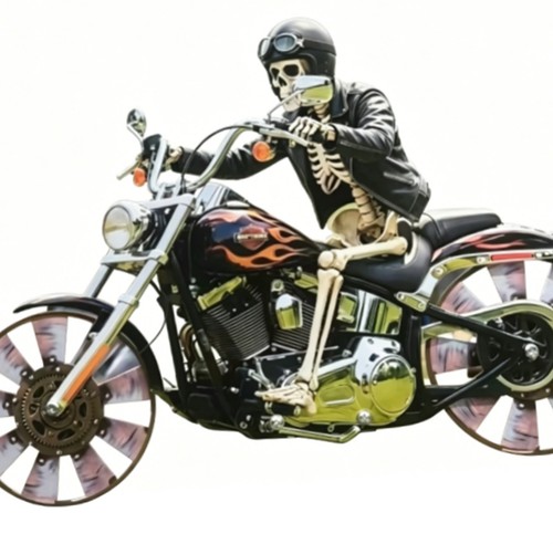 Flaches windspiel motorrad - flaches,