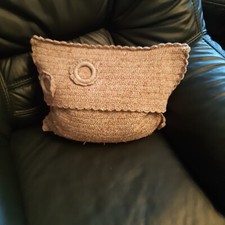 Kissen 40 x 40 Kissenbezug Kissenhülle Sofakissen gehäkelt Shabby Landhaus neu