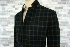 BLACK BROWN HERREN FLEX WOLLE TWEED JACKETT PATCHES SCHWARZ GRAU ORANGE XL 