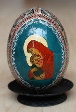 Holzei bemalt  10,5cm Höhe