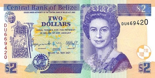 Belize dollars schein neuf - 2,