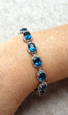 Blauer Topas - Silberarmband
