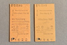 2x Fahrkarte Bahn Karton |