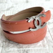 CHANEL Coco Logo Buckle Pink