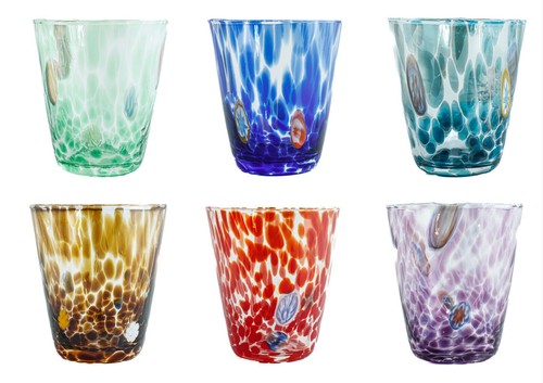 Set von sechs murano glas - sechs, murano-glas