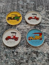 Metalluntersetzer 4er-Set für Gläsern Untersetzer Fur Autoliebhaber Geschenk