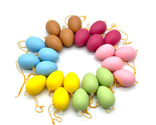 24 Ostereier Kunststoff 5cm Osterstrauch Osternest Ostern Deko Aufhängeband