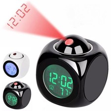 Digitaler LED Projektionswecker Projektor LED Stimme Sprechend Wecker