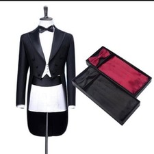 RÄUMUNGVERKAUF F18 Elegantes Set Stylische Fliege Stecktuch Kummerbund Hochzeit