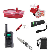 NOTFALLSET, Notfunk,Rettungsmesser,Taschenlampe,Erste Hilfe Set,Notpfeife