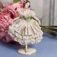 Antike Dresden Lace Porcelaine Volksstedt Ballerina