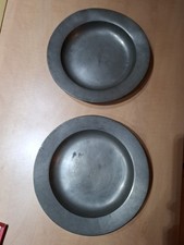 2 x antike - Zinn Teller - Ø