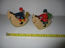 Erzgebirgische Volkskunst Weihnachtsspielzeug 2 Schaukelpferde 50 / 60iger
