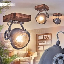 Industrial Decken Leuchte Wohn Schlaf Zimmer Lampe Raum Beleuchtung drehbar Holz