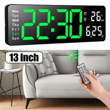 Wanduhr Digital 13" LED Groß