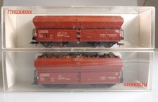 (9796) - 2x H0 FLEISCHMANN 5520 - Selbstentladewagen mit Ladung in OVP