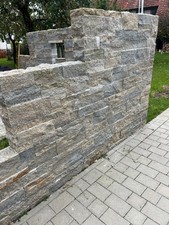 Natursteine / Muschelkalk Systemmauerwerk / Natursteinmauer  