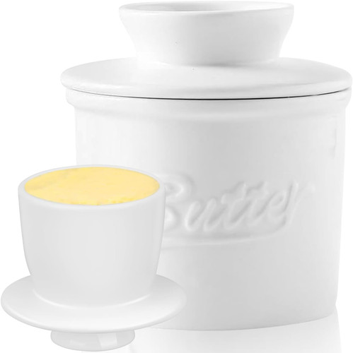 Butterfass mit deckel weiß - mit,