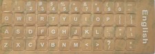 Englische Tastaturaufkleber durchsichtig English (Nr. 2). Versand heute