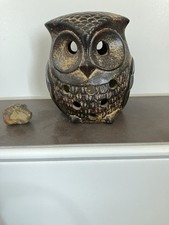 Kerzenhalter Windlicht Eule Alt Antik Vintage Ca. 1930 Einzelstück wunderschön