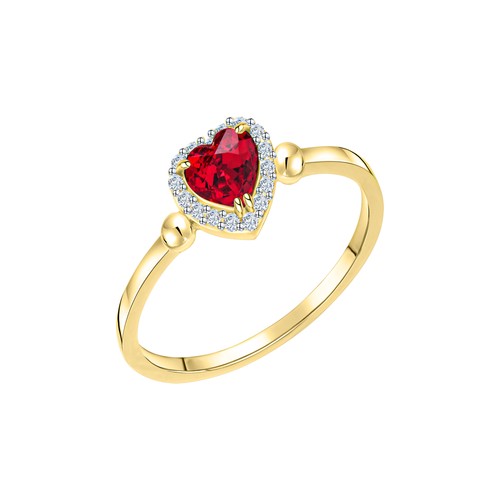 Ring 375 gelbgold - ring, bicolor