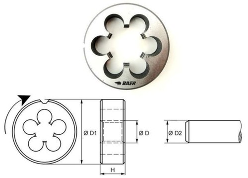 Baer hss schneideisen - hss,