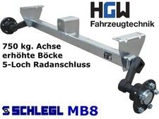 750 kg. Achse erhöhte Böcke