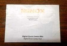 Orig. Minox Classic Camera Blitz Bedienungsanleitung Text: deutsch - ANLEITUNG